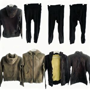 Lululemon Size 6 Bundle! 2 Scuba Hoodies + 3 Black Leggings $98 for all!